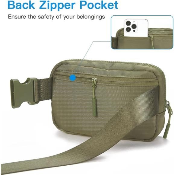 Belt Bag for Women Men Green - Picture 6 of 6